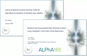Title slides of the two h-nu presentations at Photonics West 2026